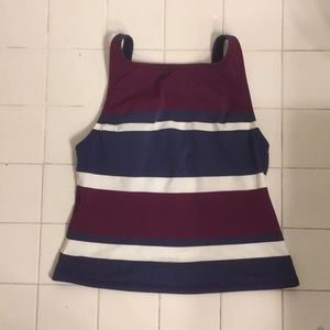 La Blanca Purple, White & Blue swim tankini top